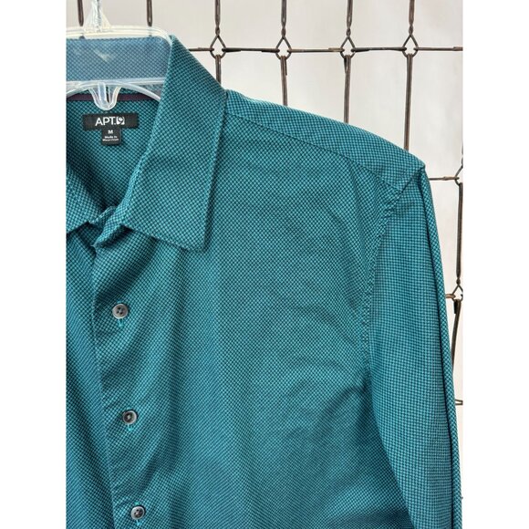 Four Mens Medium Long Sleeve Button-Up Shirt Apt 9 Van Heusen St Johns Bay Croft - Picture 6 of 16